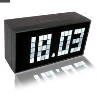 RioRand Digital Jumbo White LED Snooze Wall Desk Calendar Time Temperature Alarm Clock N4