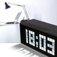 RioRand Digital Jumbo White LED Snooze Wall Desk Calendar Time Temperature Alarm Clock N5