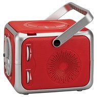 Jensen CD-555 Red Limited Edtion Portable Bluetooth Music System with CD Player +CD-R/RW &amp; FM Radio with Aux-in... N4