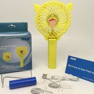 Portable USB Mini Fans with Umbrella Hanging and Metal Clip (Black) N4