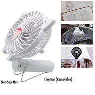 Portable USB Mini Fans with Umbrella Hanging and Metal Clip (Black) N5