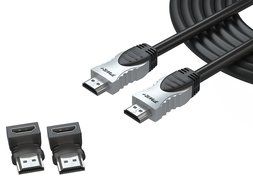 Pwr+ 50 Ft 4K HDMI 2.0 Braided High-Speed Ultra Full HD 2160p 1080P Ethernet 3D Audio Return HDMI-Cable - for...
