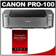 Canon PIXMA PRO-100 Wireless Color Professional Inkjet Photo Printer with SG-201 13x19 Semi-Gloss Photo Paper... N3