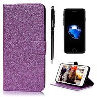 Badalink iPhone 7 Plus Wallet Case (5.5") Stand Flip Case Shiny Glitter PU Leather Case Shockproof Soft TPU Inner... N5