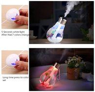 Bulb Shape Air Humidifier Dry Protect With Changing 7 Color LED Lights Electric Aromatherapy Essential Oil Aroma... N7