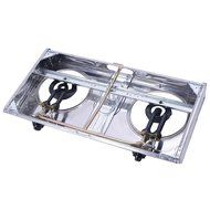Giantex Stainless Steel 2 Burners Gas Stove Cooker Hob Cooktop Kitchen Home N3
