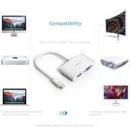 [Upgraded Version 4K] AIFFECT 2 in 1 Mini DP to HDMI &amp; VGA 4K Adapter Cable ( Compatible with Thunderbolt ) for... N14