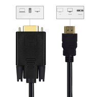 Valinks HDMI Male to VGA Male D-SUB 15 Pin M/M Connector Cable, 6 Feet, Black N5