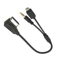 TurnRaise AMI MMI + 3.5mm AUX + 8-Pin Charge Adapter Cable for iPhone 5 5S 6 Plus iPod iPad Fit Audi A3 A4 A5... N5