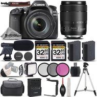 Canon EOS 80D Wi-Fi Full HD 1080P Digital SLR Camera + Canon 18-135mm IS USM Lens + 64GB Storage + Shotgun Mic...