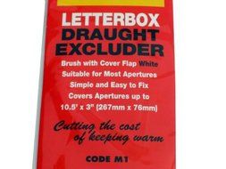White letter box draught excluder with cover flap by seal n save N2