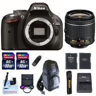 Nikon D5200 DSLR Camera Kit + 2 32GB Transcend SD Memory Cards + Extended Life Battery + DSLR Sling Bag + 3 Piece...