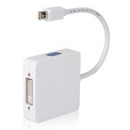 DOUBLETHREE 3 In 1 1080P Display Port DP to HDMI VGA DVI Adapter Converter Cable for MacBook N4