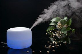 FLYMEI 500ml Aroma Essential Oil Diffuser Ultrasonic Air Humidifier with 4 Timer Settings LED Color Changing Lamps...