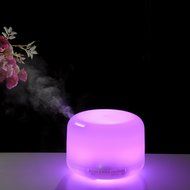 FLYMEI 500ml Aroma Essential Oil Diffuser Ultrasonic Air Humidifier with 4 Timer Settings LED Color Changing Lamps... N2