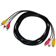 10ft 3RCA male to female Audio Composite extension Video Cable DVD N3