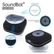 SoundBot&reg; SB518FM FM RADIO Water Resistant Bluetooth Wireless Shower Speaker Hands-Free Portable Speakerphone... N12