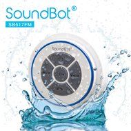 SoundBot&reg; SB518FM FM RADIO Water Resistant Bluetooth Wireless Shower Speaker Hands-Free Portable Speakerphone... N17