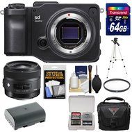 Sigma sd Quattro ILC Digital Camera &amp; 30mm f/1.4 ART Lens with 64GB Card + Battery + Case + Tripod + Filter +...