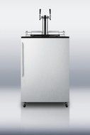 6.4 cu. ft. Capacity Beer Dispenser With Stainless Steel Door Professional Stainless Steel Handle Dual Tap System...