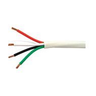 Vertical Cable Audio Cable, 16AWG, 4 Conductor, 65 Strand, 1000 ft, PVC Jacket, Wooden Spool, White N3