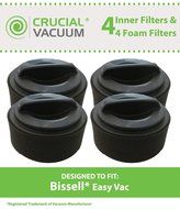 4 Bissell Inner &amp; Washable Outer Filter, Fits Easy Vac Models:23T7, 23T74, 23T7E, 23T7F, 23T7G, 23T7W &amp; 23T7Y,...