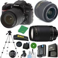 Nikon D7200 - International Version (No Warranty), 18-55mm f/3.5-5.6 DX VR, Nikon 70-300mm f/4-5.6G Nikkor, Tripod...