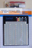 TEKTRUM EXTERNALLY POWERED SOLDERLESS 1660 TIE-POINTS EXPERIMENT PLUG-IN BREADBOARD WITH ALUMINUM BACK PLATE AND... N5
