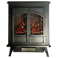 Yosemite Home Decor DF-EFP543 Compact Rustic Electric Fireplace, Black