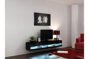 Seattle VER 80&quot; LED - TV Stand - High Gloss TV Stand / Media Shelf - Design Hanging Furniture / Hanging TV Stand... N4