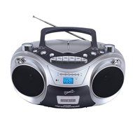 Supersonic SC-709 SILVER Portable MP3 &amp; CD Player with Cassette Recorder &amp; AM/FM Radio (Silver) N2