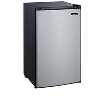 3.5 Cubic Foot, Thermostat Control, Compact Refrigerator, Black/Stainless Steel