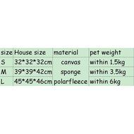 KAKA(TM) Pets Cute Warm Soft Canvas Fold Bed Dogs Cats Sleeping House Owl Pattern Thick Mat L N7