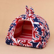 KAKA(TM) Pets Cute Warm Soft Canvas Fold Bed Dogs Cats Sleeping House Owl Pattern Thick Mat L N9