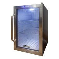 Norpole NPCM25SB 2.5 cu.ft. Stainless Steel Merchandiser, Black N2