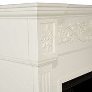 Ivory Baldwin Electric Fireplace White Carve N8