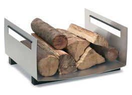 Blomus Stainless Steel Rectangle Log Basket N2