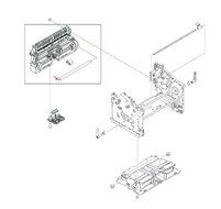 HP RM1-4023-000CN Transfer roller assembly - Long metal shaft with black roller