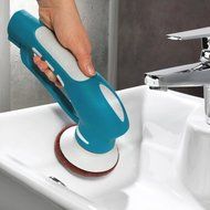 Metapo Power Scrubber PS200 with 2 Rechargeable Batteries, 4 Brushes and 1 Scouring Pad. Great for Bathroom, Shower... N5