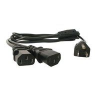 StarTech.com PXT101Y 6 feet Standard Y Computer Power Cord NEMA 5-15P to 2x C13 N7