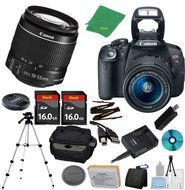 Canon EOS Rebel T5i DSLR with 18-55mm IS STM + 2pcs 16GB Memory Card + Camera Case + Card Reader + Tripod + 6pc...