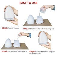 Aromatherapy Essential Oil Diffuser, Anskp 100ml Ultrasonic Cool Mist Aroma Humidifier with 7 Color Changing LED... N4