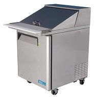 Turbo Air MST-28-12 28" 1 Door Refrigerated Sandwich Prep Table | (12) 1/6 Pan Capacity