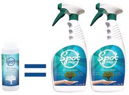 (2-Pack + Concentrate Refill) Scent Free Environmentally Safe All-Purpose Biodegradable Cleaner by SpotAway, Non-Toxic...