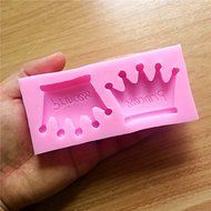 "Lovely Princess Crowns Silicone Sugar Cake Baking Mold Fondant Chocolate Soap Mould" shopping