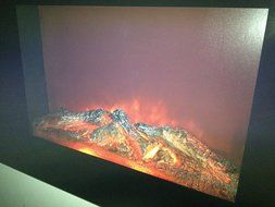 Contemporary Wall Mount 34" Electric Fireplace By Solaire