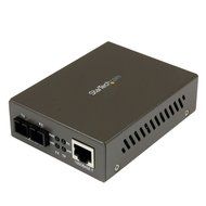 StarTech.com 1000 Mbps Gigabit Ethernet Multi Mode Fiber Media Converter with SC 550m (ET91000SC2) N8