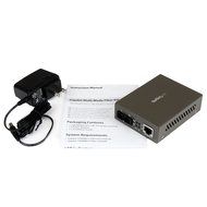StarTech.com 1000 Mbps Gigabit Ethernet Multi Mode Fiber Media Converter with SC 550m (ET91000SC2) N9