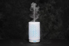 Heka Living Essential Oil Diffuser Humidifier &ndash; Hand Finished Ceramic Lid - 7 Color LED Light - 100 ml - Continuous... N6