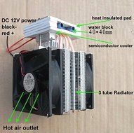 Qianson Thermoelectric Peltier Semiconductor Refrigeration Water Cooling System Cooler Fan TEC1-12715 Assembled N7